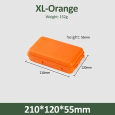 S/L/XL 크기 야외 플라스틱 방수 봉인 된 생존 상자 컨테이너 캠핑 여행 스토리지 박스 낚시 태클 가방, 09 XL-Orange