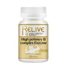 RELIVE 百大蔬果酵素天然B群 30錠 - 高效能B群酵素，補充活力，促進新陳代謝, 3盒, 30顆