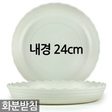 원형 플라스틱 화분받침 (내경 20cm) - 받침대 화분 받침 물받침 화분받침대 플라스틱받침 동그란받침, 08_Sein_레이스받침 H-28(화이트), 1개