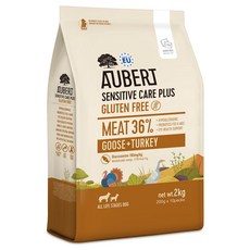 오베르 센시티브케어 플러스 글루텐프리 눈물 관절 건강 강아지사료, 1개, 2kg, 거위+칠면조
