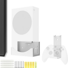 [포르르] Xbox Series S용 월 마운트 호환 XSS 시스템용 선반 브래킷 호환 키트 TV 왼쪽/오른쪽 근처 또는 뒤에 있는 콘솔 및 액세서리 키트