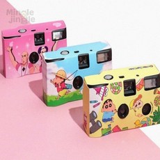 MJ0 짱구 일회용 필름 카메라 캐릭터필카 8회용필름카메라, 01 액션가면