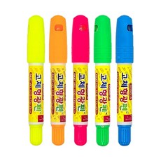 설래임 동아연필 고체 형광펜 제트스틱 둥근타입 1자루, 노랑