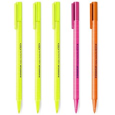 스테들러 트리플러스 텍스트서퍼 362 삼각 형광펜 INKJET SAFE, 1세트, 혼합5(옐로우3핑크1오렌지1)