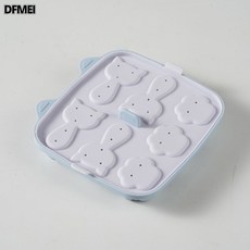 DFMEI 可愛寶寶貓爪米糕模具硅膠可蒸煮小貓輔食兒童香腸模具蒸糕耐高溫, 1個, XC-4105長貓咪藍色:如圖