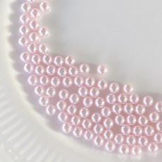 대용량 8mm 구멍 무구멍 진주 모음 500g 구슬 토핑 슬라임 파츠 공예 재료 레진아트 비즈 도매, 핑크 진주