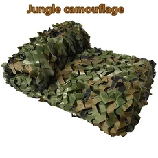 더블 레이어 보강 군사 위장 그물 훈련 자동차 커버 텐트 천막 사냥 멀티 사이즈, 07 Jungle camouflage
