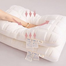 가정용 고탄력 빵형 부드러운 베개 성인 경추 보호 베개 속통, 1개, 흰색