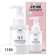 해피바스 PH4.5 약산성 로즈 버블 여성청결제, 250g, 13개