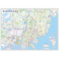 NOWMAP 釜山地圖 覆膜精密 釜山廣域市全圖, 1個