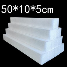스티로폼 포장재 고밀도 폼보드 발포 압축스폰지 PE, 롱 스트립 화이트 50x10x5cm, 3개, 1cm