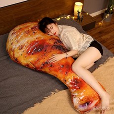 仿真大雞腿抱枕 - 搞怪毛絨玩具 超軟娃娃 創意生日禮物 陪睡抱枕, 蔥香味,22厘米（活動價）