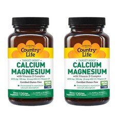Country Life 鈣鎂 1000mg ： 500mg 純素膠囊, 2個, 120入