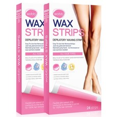 와브 왁싱 스트립 48매 팔 다리 셀프 제모 패치 패드 테이프, 1개