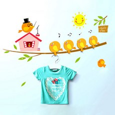 데코후크 아이방 다용도 벽걸이 (참새), 1개