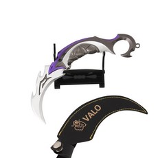 SimHm 발로란트 약탈자 카람빗 장난감 게임 굿즈 나이프 단검 무기 valorant knife, 16CM - 가죽 케이스 포함, 1개