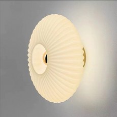 華燈惠 玻璃壁燈，北歐客廳後現代臥室床頭氛圍燈, D240mm磨砂白,不帶燈泡