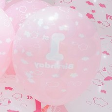 핑크 첫돌 기념 풍선 여아 백일 돌잔치 출산 파티