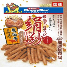 DoggyMan 無添加 Juicy 系列 犬用絹紗牛肉條短切零食 高適口點心 狗狗專用 健康零食, 1個