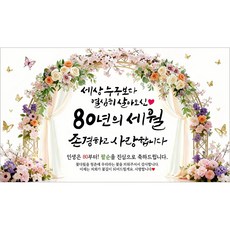 해피파티 팔순현수막 80년의세월 7종, 80년의세월-4