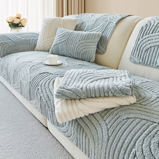 하루꿈 사계절 미끄럼방지 포근한 밍크 소파패드 입체 웨이브 모던 쇼파커버 따뜻한 겨울용 쇼파패드