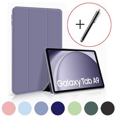 갤럭시탭 A9 / A9 플러스 케이스 TPU 플립 커버 갤탭, 말차 그린, 1개