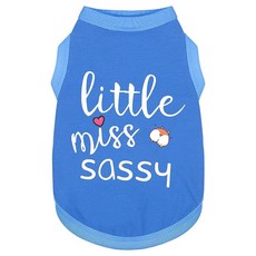 해외 Paiaite 강아지 옷 패셔너블한 민소매 애완동물 조끼 'Little Miss Sassy' 프린트 면 셔츠 소형 중형 대형견에 이상적 편안함과 통기성 보장 그린 XXS, XXS.