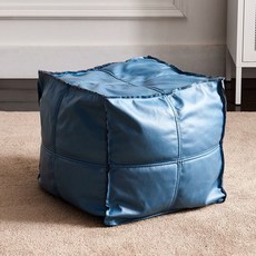 가죽빈백 소파 1인용 싱글 빈티지 푹신한 기숙사, 블루 기술직물