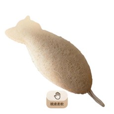 絲瓜絡洗碗布 可愛造型 親膚柔軟, 小魚雙層7*17, 1個, 1個