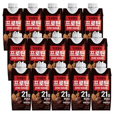 롯데칠성 오트몬드 프로틴 제로슈거 초코, 250ml, 15개