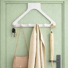 하늘움 공간활용좋은 무타공 수납 문걸이, 화이트, 1개