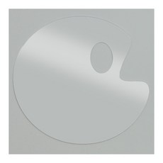 워니샵디자인 수채물감파렛트 아크릴 팔레트 2p세트 10x15cm 타원형