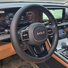 국내제작 픽스 타공 실리콘 핸들커버 원형 자동차 차량 그립감최고, 블랙