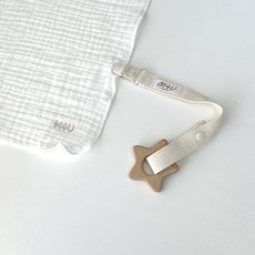 맘스포유 M4U 노리개 쪽쪽이 홀더 멀티스트랩 유모차 아기띠 다용도 클립, 1개, 아이보리