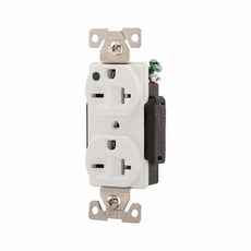 美國 COOPER AH8400 20A 250V 醫療級插座 - 節能省電 DUPLEX型 安全 工業風 BSMI認證, 1個, AH8400W 白色,單插座不含面板