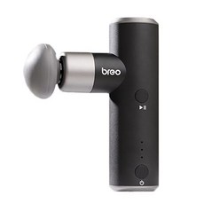 breo 小巧輕盈 4個按摩頭 C型充電孔 高密度聚合物鋰電池 靜音降噪技術, 黑色, 筋膜槍