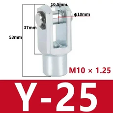 SC 실린더 액세서리 Y 호환 조인트 핀 I MAL 피팅 I-10, Y-25I32 M8x1.25, 20 PCS, 1개