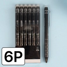 365플레이스 지워지는 볼펜 0.5mm 6p, 1개, 블랙