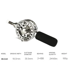 GHOTDA 고성능 올 메탈 뗏목 낚시 릴 2.8:1 속도 비율 6 + 1 베어링 솔리드 바디 CNC 재질 모든 금속, Right Hand, 규격 없음