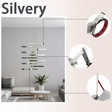 티타늄 장식 라인 직선형 접착식 배경 벽 천장 가장자리 스트립, 2. Mirror Silver 3M