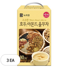 녹차원 호두아몬드율무차, 18g, 80개입, 3개