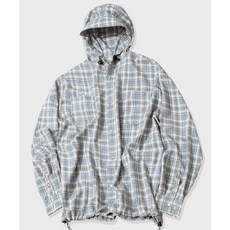 매장판 세컨모놀로그 스냅 체크 후드 셔츠 자켓 블루 SEJK011블루