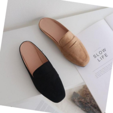 로퍼 빅사이즈포함 여성 스웨이드 뮬 블로퍼 봄 가을슬리퍼