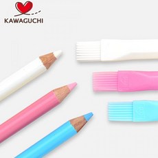 패션스타트 깍아쓰는 일제 원단용 솔부착 브러쉬 연필 초크, 1개, 블루