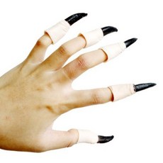 瘋狂派對 台灣現貨 萬聖節服裝配件 巫婆道具指甲 逼真角色扮演