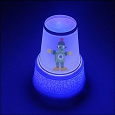 창작용 무지개 LED 회전 오르골(뮤직박스), 1개