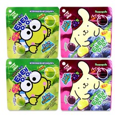 서주 산리오 탱글탱글 젤리 40g 2종, 1세트, 160g, 케로피 샤인머스켓맛 2개+폼폼푸린 포도맛 2개