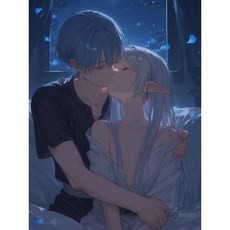 숫자로 그리는 유화 애니메이션 비욘드 저니 캐릭터 홈 데코레이션 페인팅 벽 침실 룸 데코 선물 프레임리스 218213, 30x40cm, A5