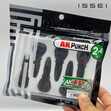[5시이전 당일출고] 잇세이 AK 펀치 2.4 배스웜 6cm 프리리그 노싱커 피칭웜, 1개, 6.5g, 33번