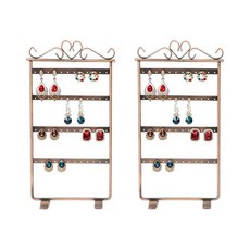 귀걸이 악세서리 정리대 정리함 보관대 보관함, 2개, 브론즈